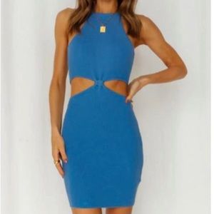 Hello Molly blue cutout dress